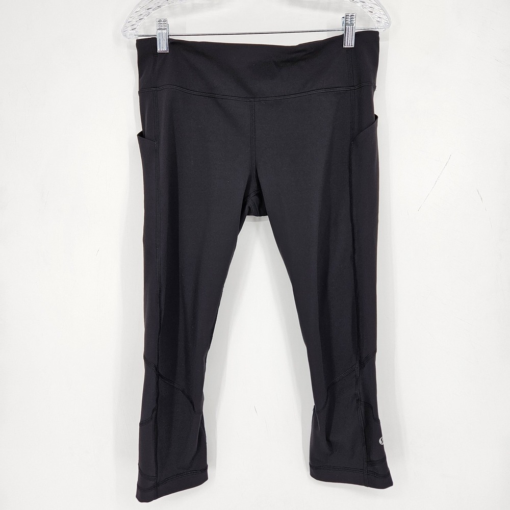 Lululemon Leggings Womens 10 Pace Rival Crop Yoga Black Gym Performance